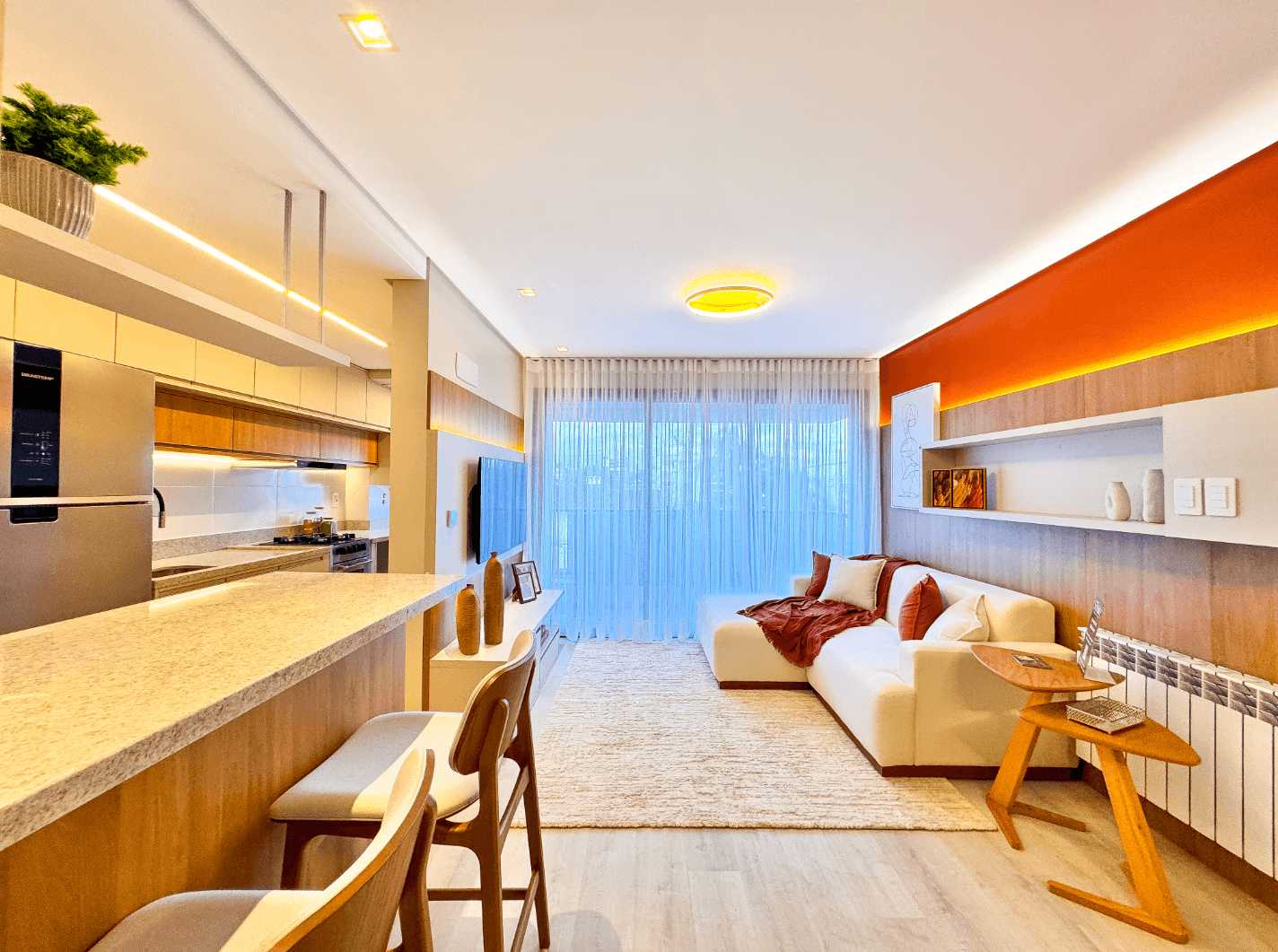 Apartamento TOTALMENTE MOBILIADO e DECORADO com 02 dormitórios à venda no Centro de Campo Bom