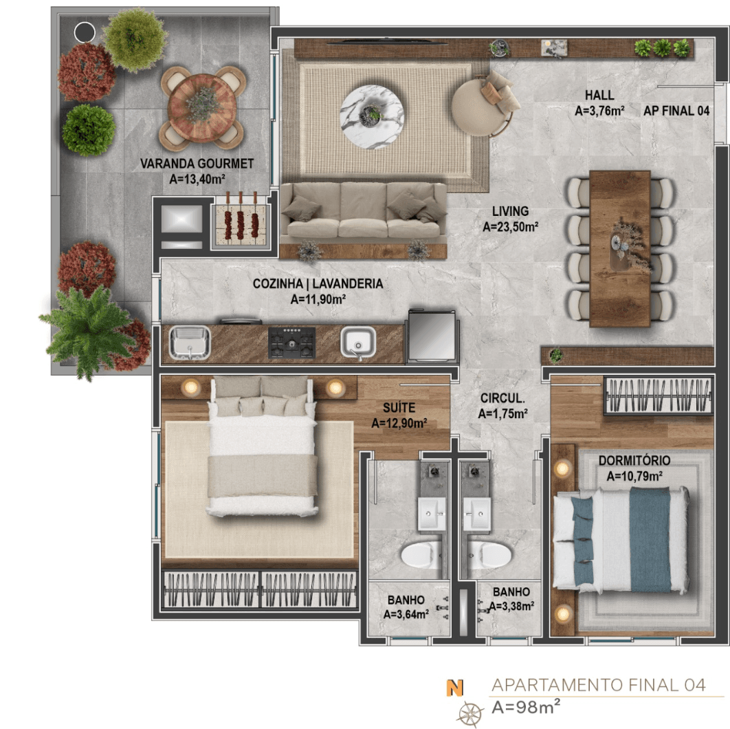 Foto do imóvel Apartamento com 02 dormitórios sendo 01 SUÍTE à venda no bairro Bom Jardim em Ivoti