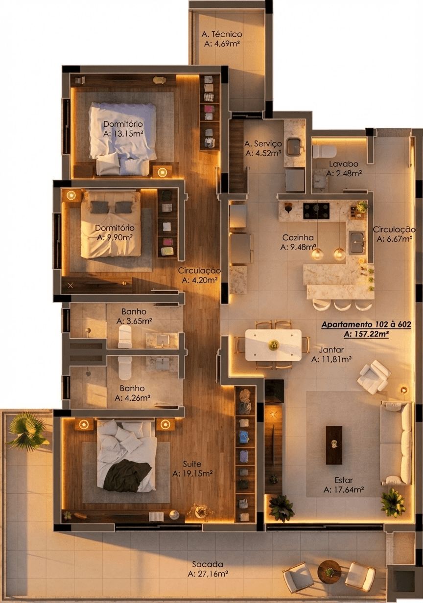Foto do imóvel Apartamento no VOGUE com 03 dormitórios à venda em Ivoti